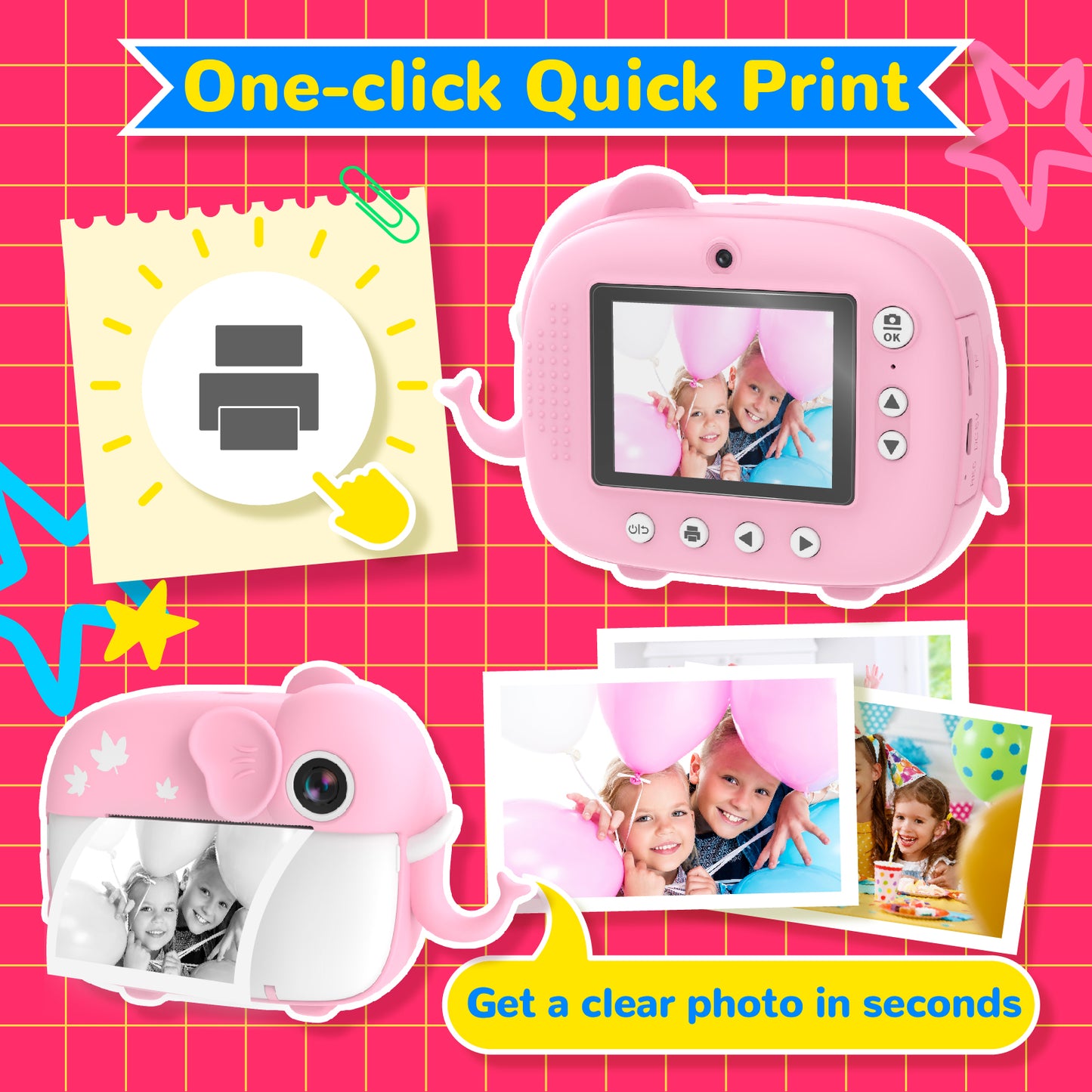 Kids Instant Camera - Elephant