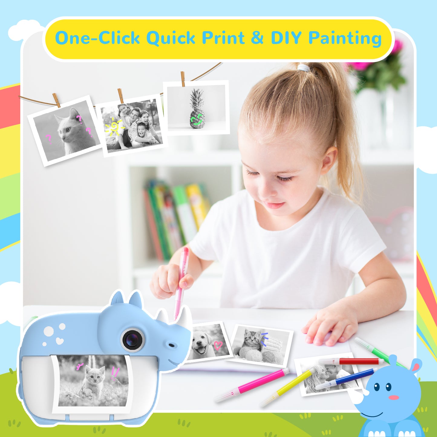 Kids Instant Camera -Rhino