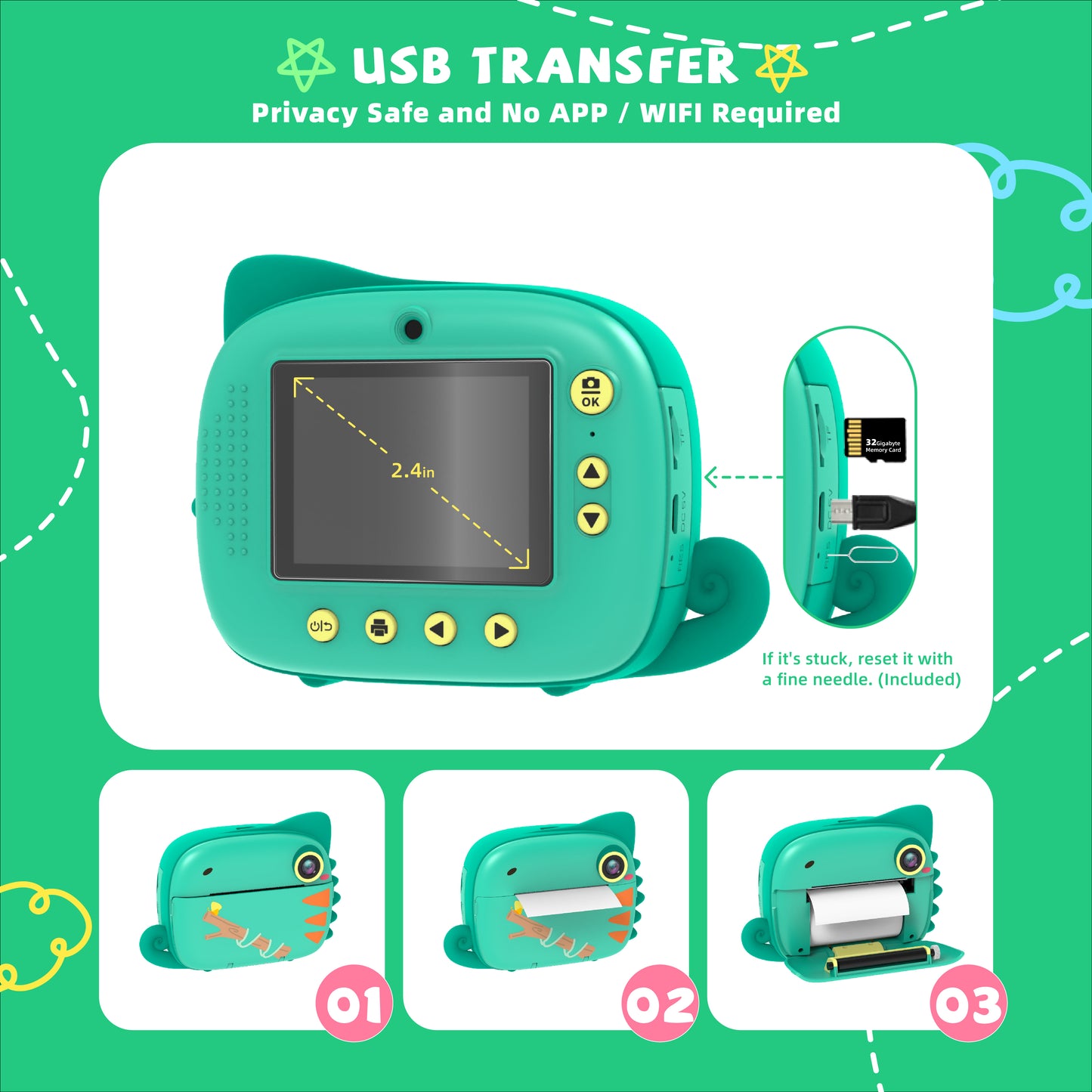 Kids Instant Camera - Chameleon