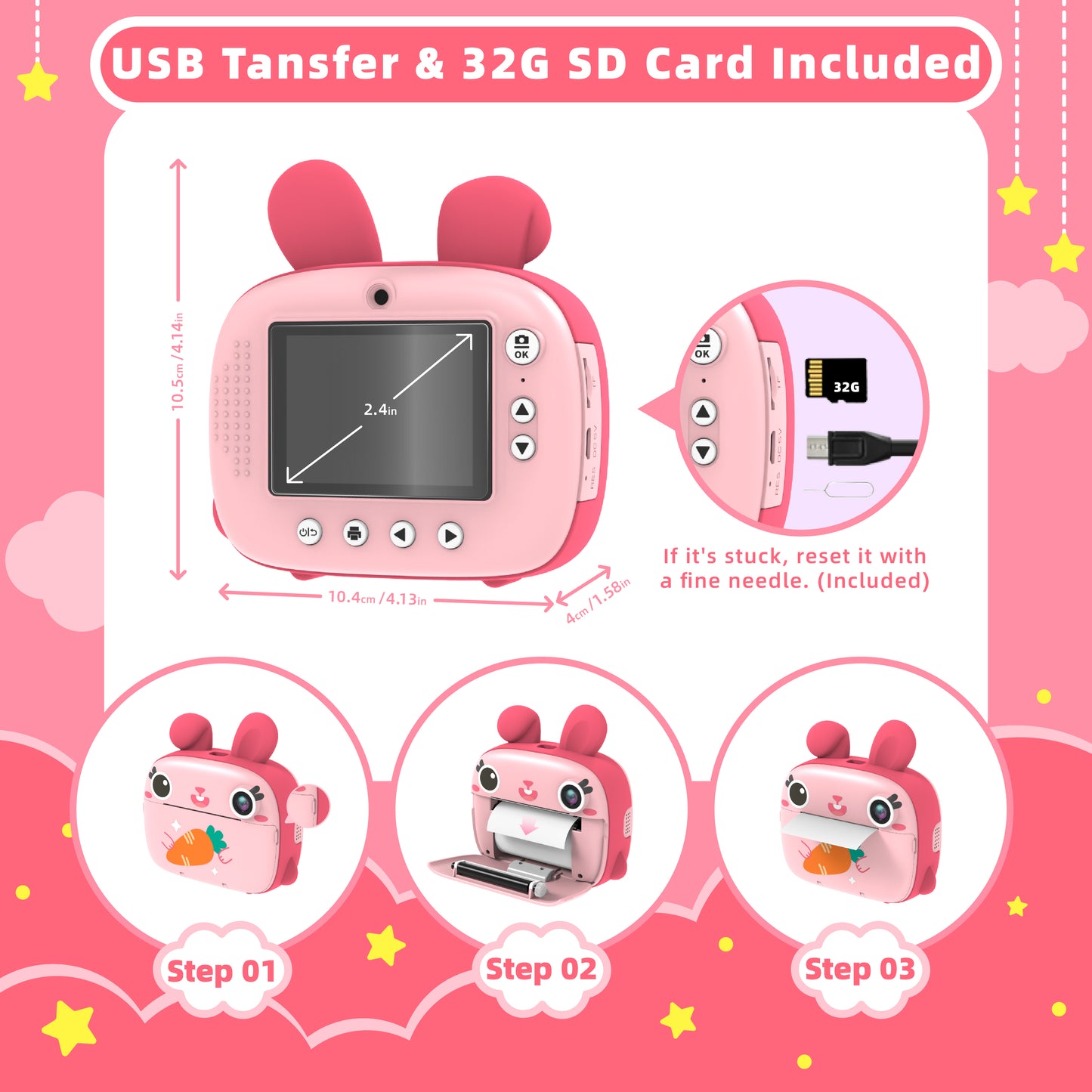 Kids Instant Camera - Rabbit