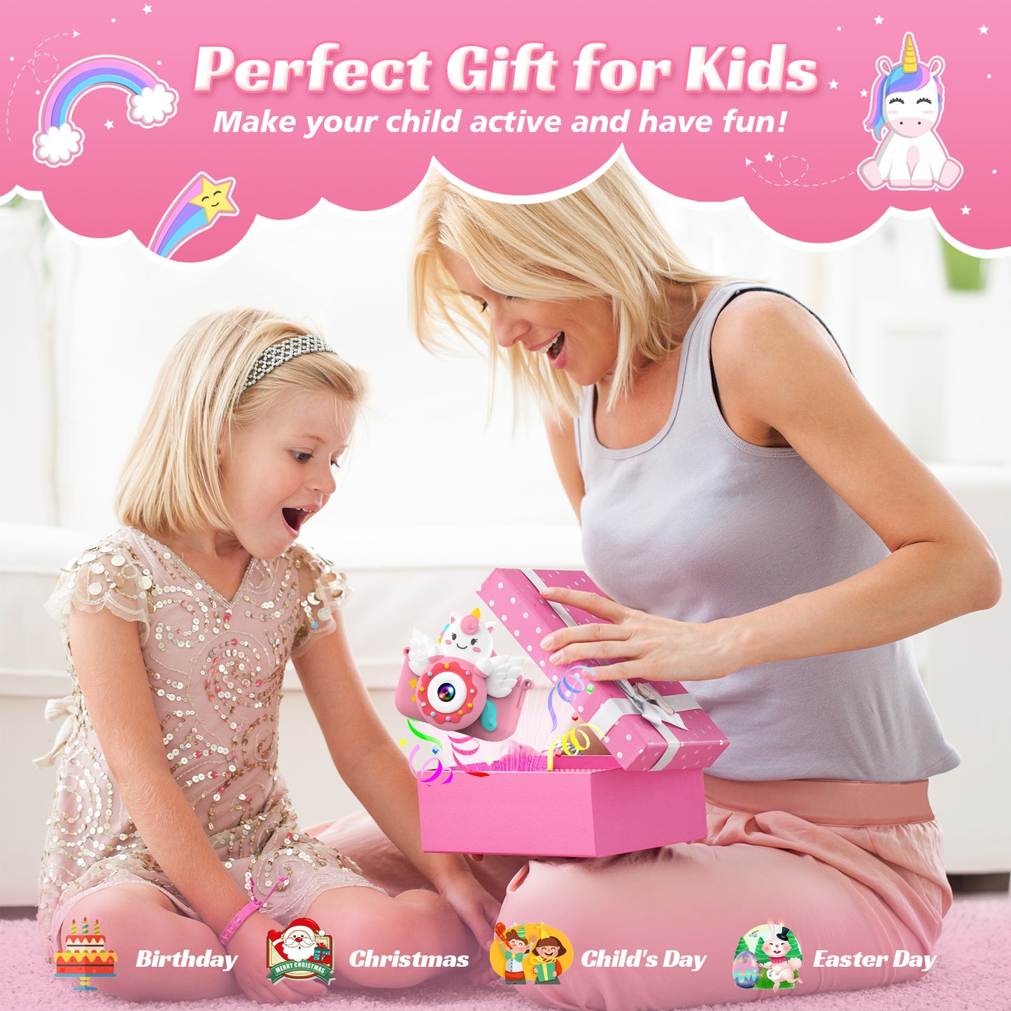 Kids Digital Camera - Unicorn & Donut