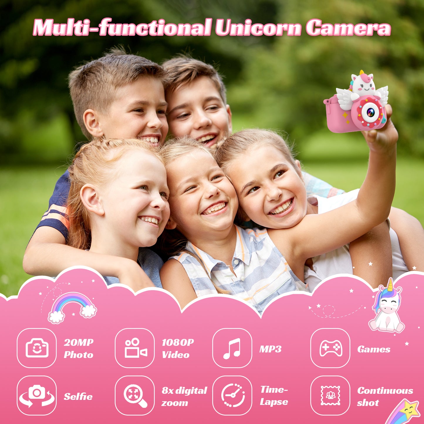 Kids Digital Camera - Unicorn & Donut