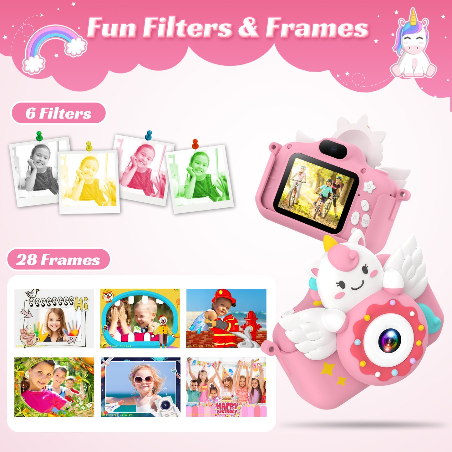 Kids Digital Camera - Unicorn & Donut