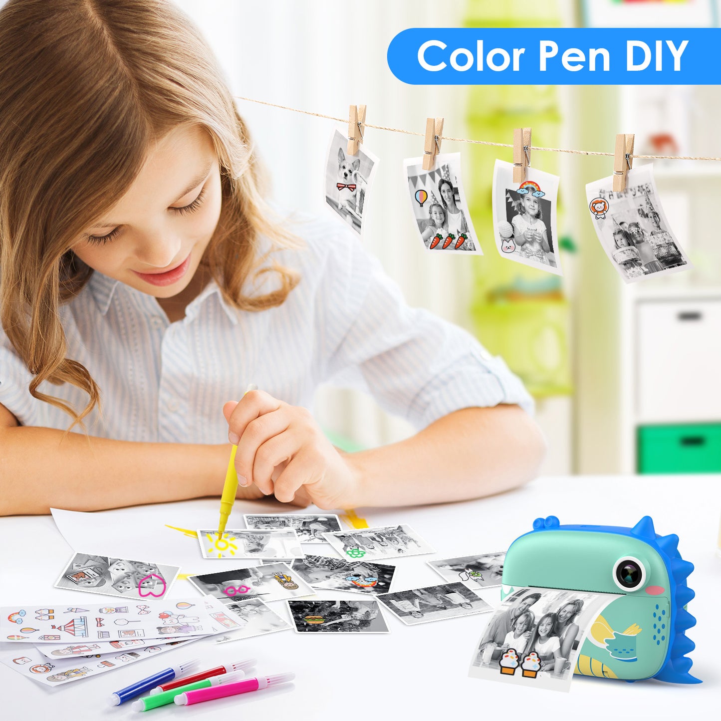 Kids Instant Camera - Dinosaur